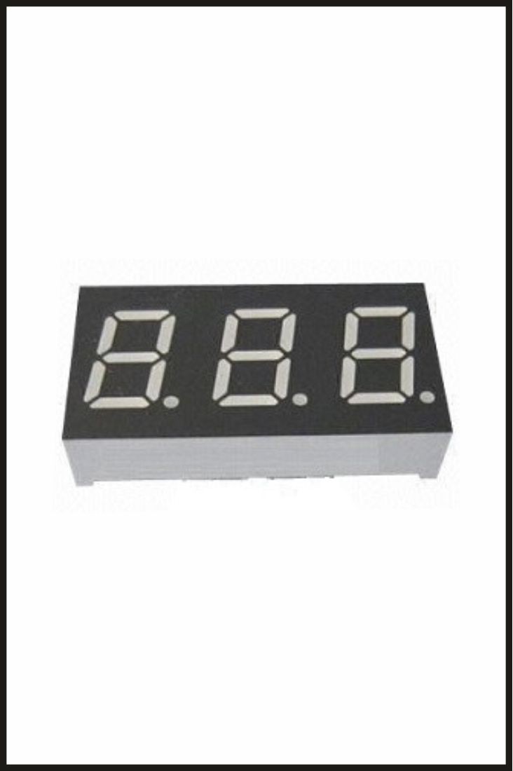 7mm 3 Digit Ortak Katot 7-Segment Display - Sarı