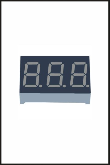 9.2mm 3 Digit Ortak Katot 7-Segment Display - Kırmızı