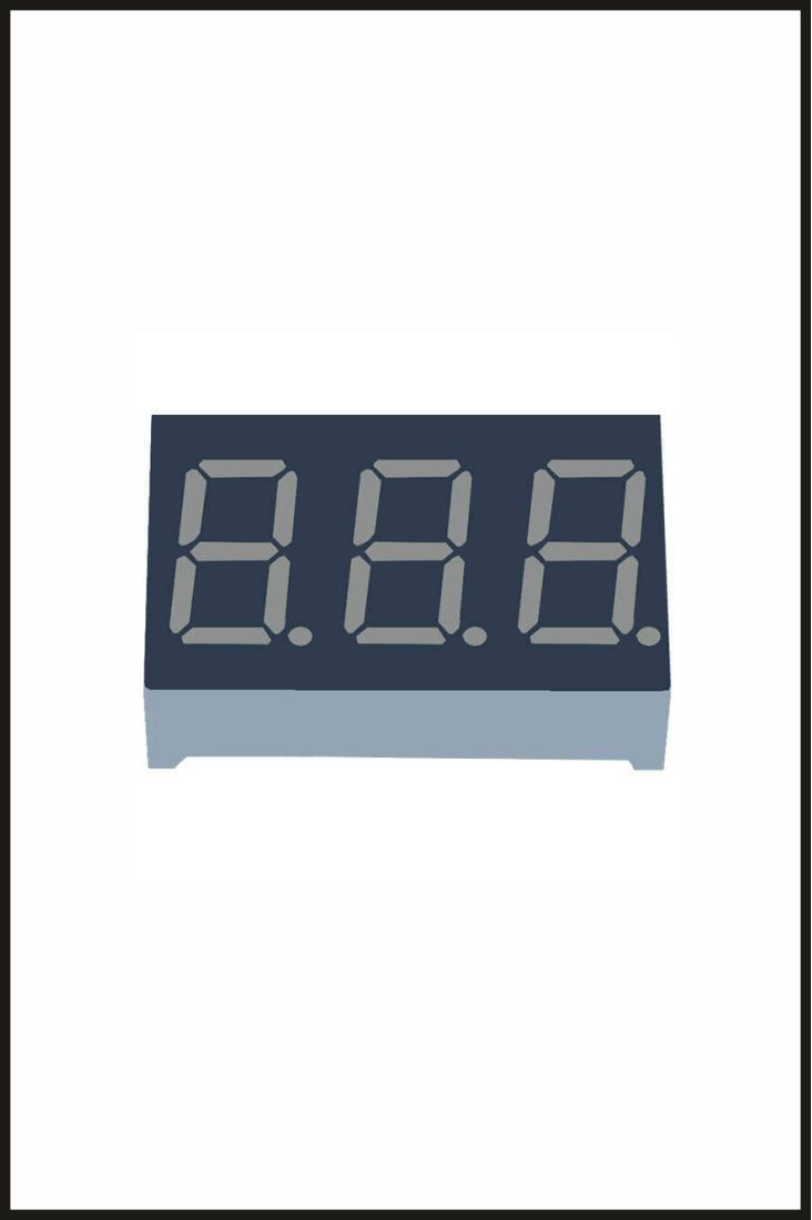 9.2mm 3 Digit Ortak Katot 7-Segment Display - Kırmızı